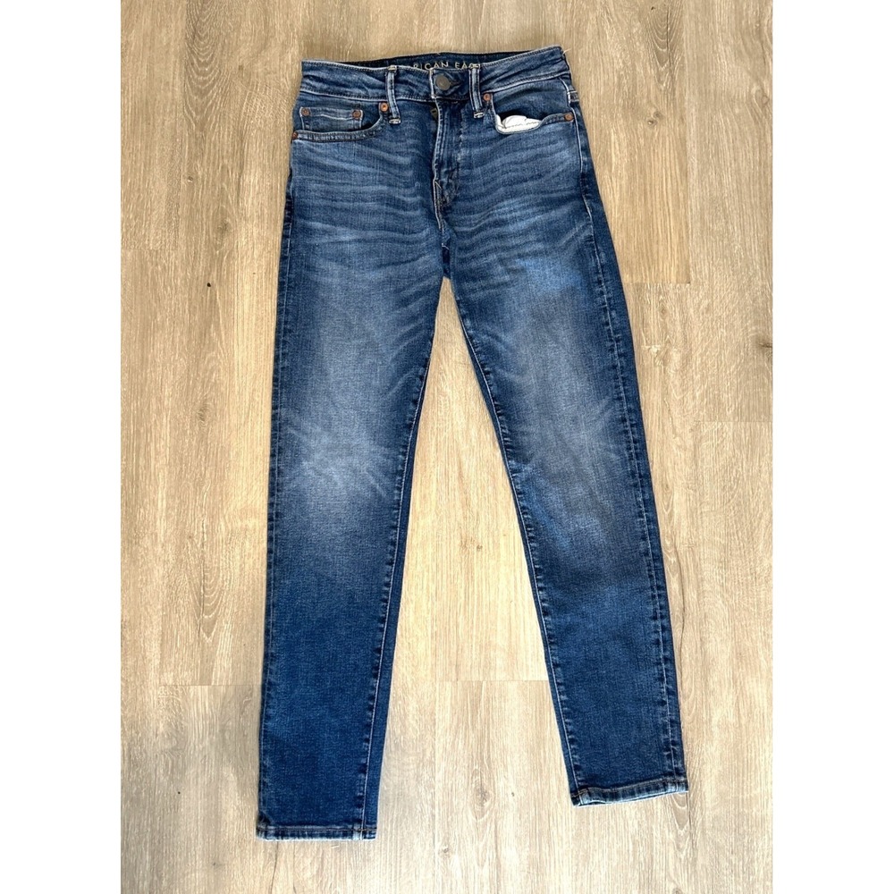 American Eagle Slim Jeans Flex Denim Dark Wash Comfort Stretch Mens Size 26x28‎